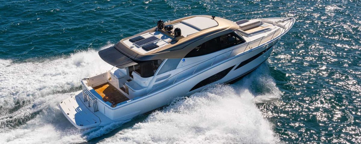 Riviera 585 SUV at the Fort Lauderdale Boat Show (FLIBS)